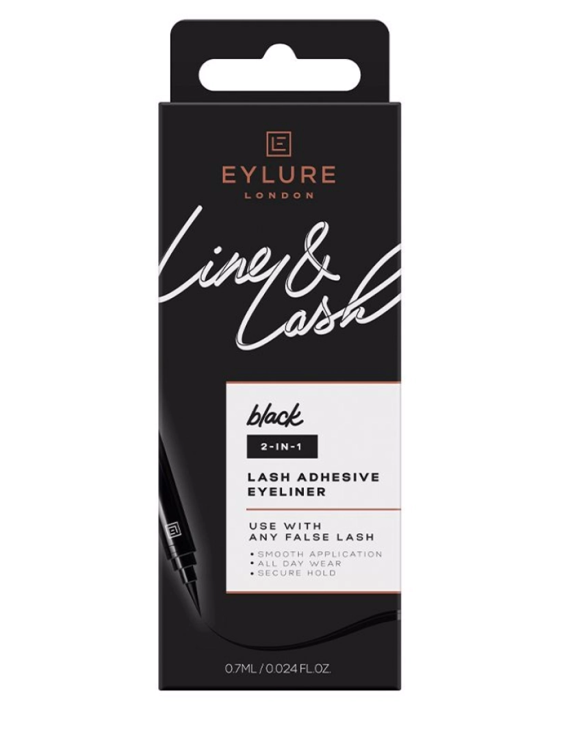 Eylure - Line & Lash 2-in-1 Lash Adhesive Eyeliner #black Noir Eylure 0,7 ml