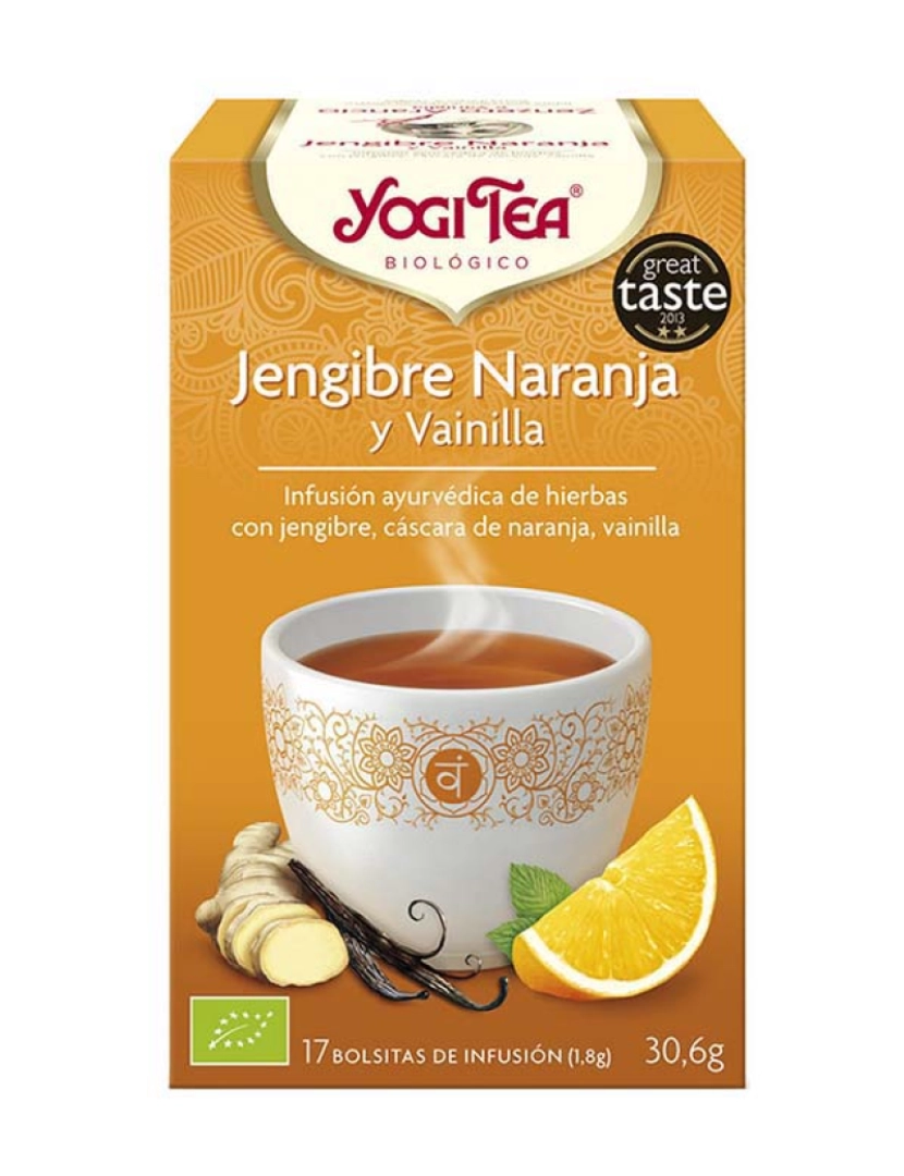 Yogi Tea - Jengibre Laranja Y Vainilla Infusão 17 X 1,8 Gr