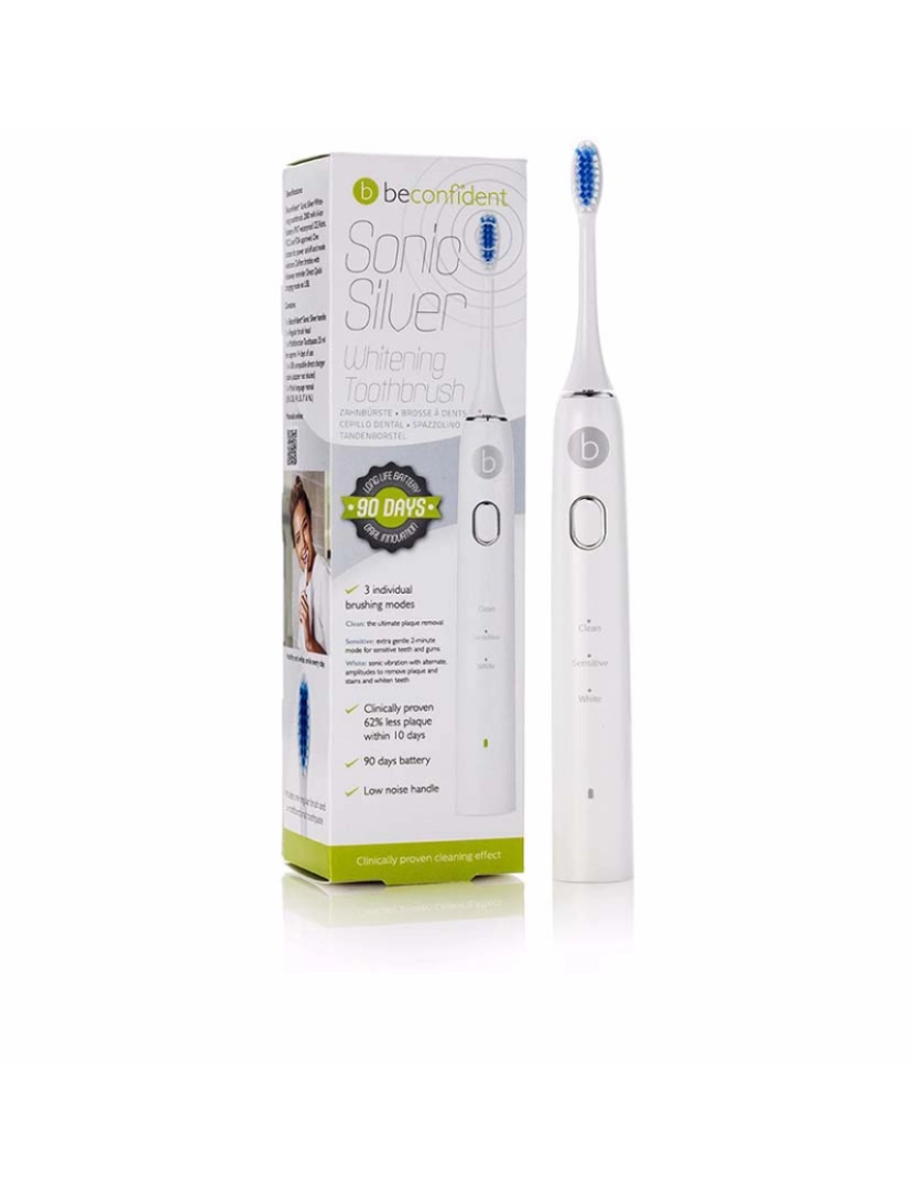 Beconfident - SONIC SILVER electric whitening toothbrush #white/silver 1 u