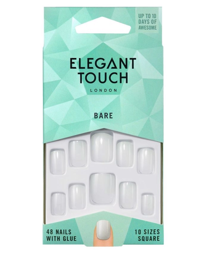 Elegant Touch - Totally Bare Nails With Glue #square-001 Elegant Touch