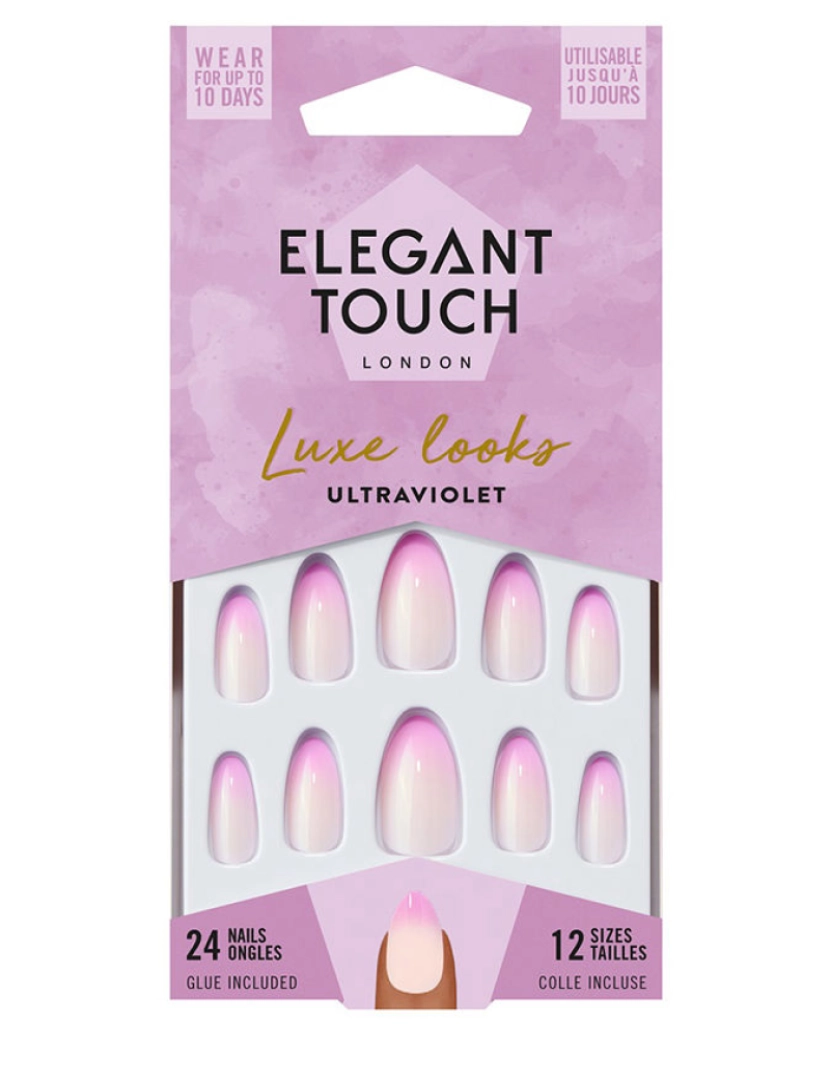 Elegant Touch - Luxe Looks Nails With Glue Short Stiletto Limited Ed #ultra Violet