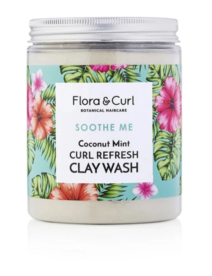 Flora and curl - Soothe Me Coconut Mint Curl Refresh Clay Wash 260 Gr 260 g