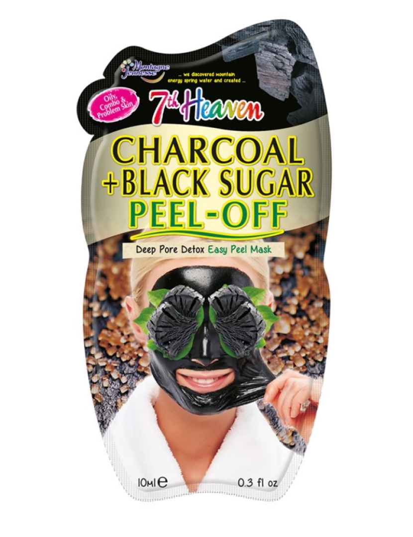 imagem grande de Peel-off Charcoal + Black Sugar Mask 7th Heaven 10 ml1
