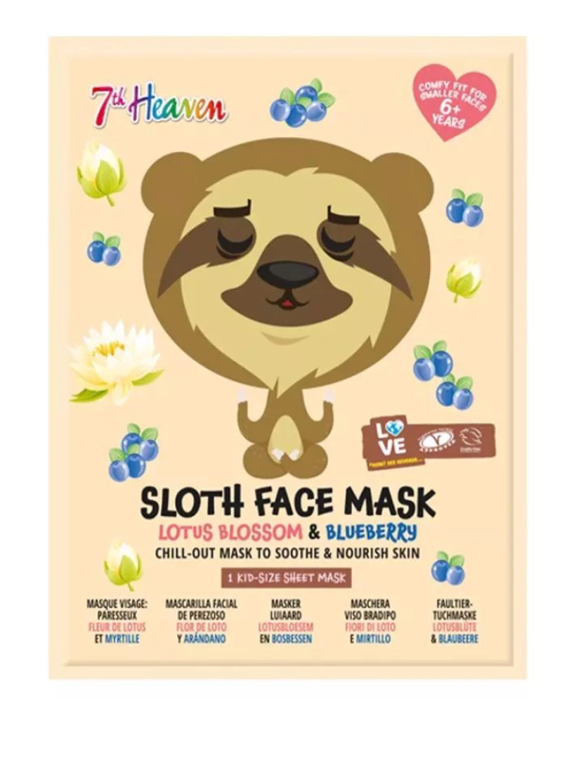 7th Heaven - Animal Sloth Face Mask 7th Heaven