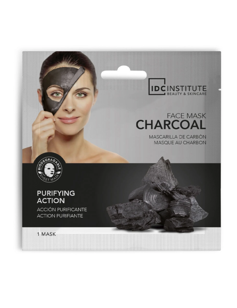 imagem de Charcoal Black Head Tissue Mask Idc Institute1