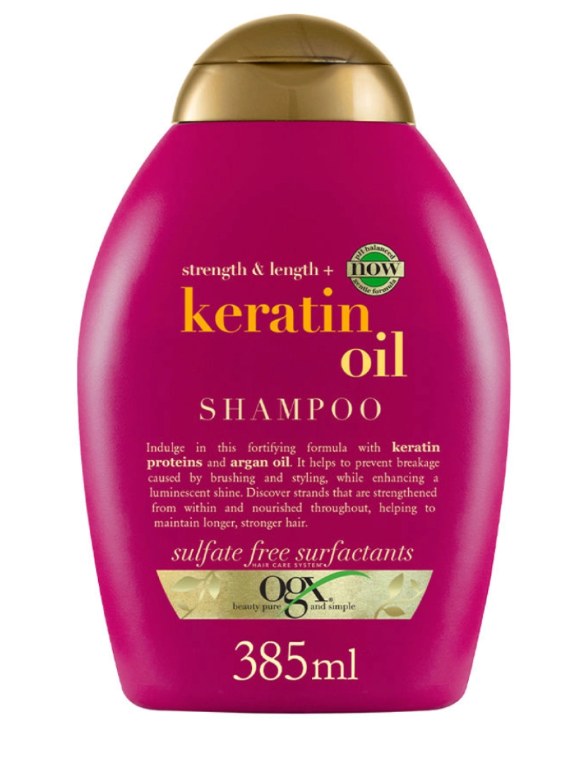 foto 1 de Keratin Oil Anti-breakage Hair Shampoo Ogx 385 ml