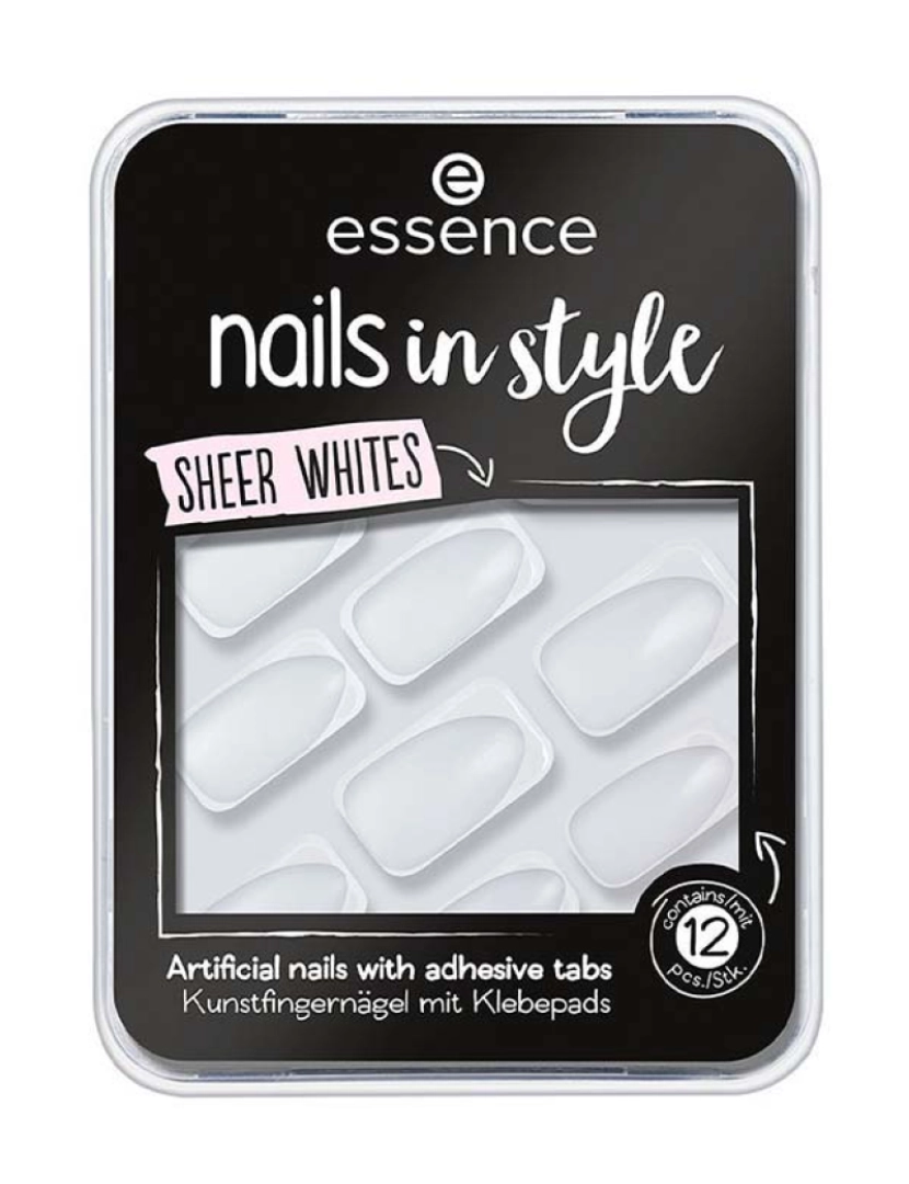 Essence - Nails In Style Uñas Artificiales #11-Sheer Whites 12 U