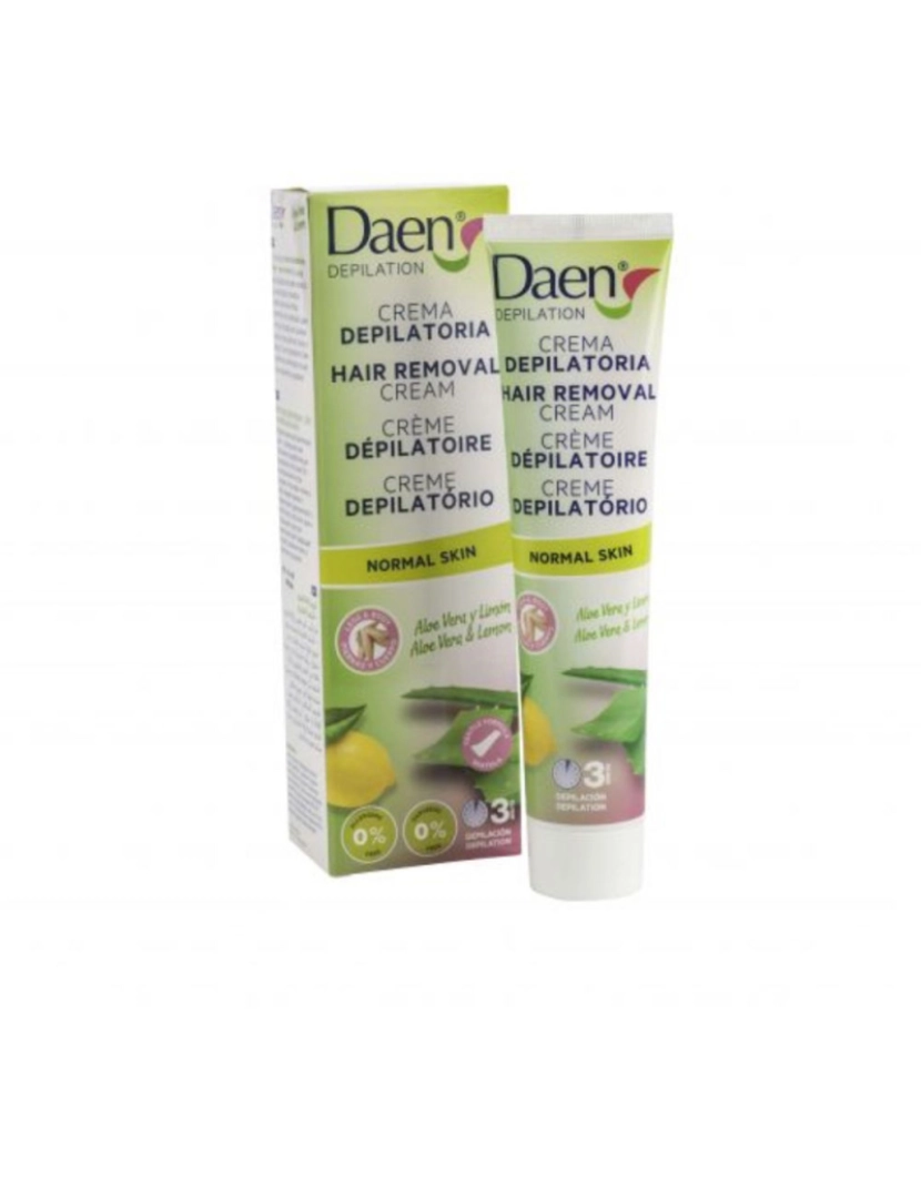 Daen - Crema Depilatoria Aloe Vera Y Limón Piel Normal Daen 125 ml