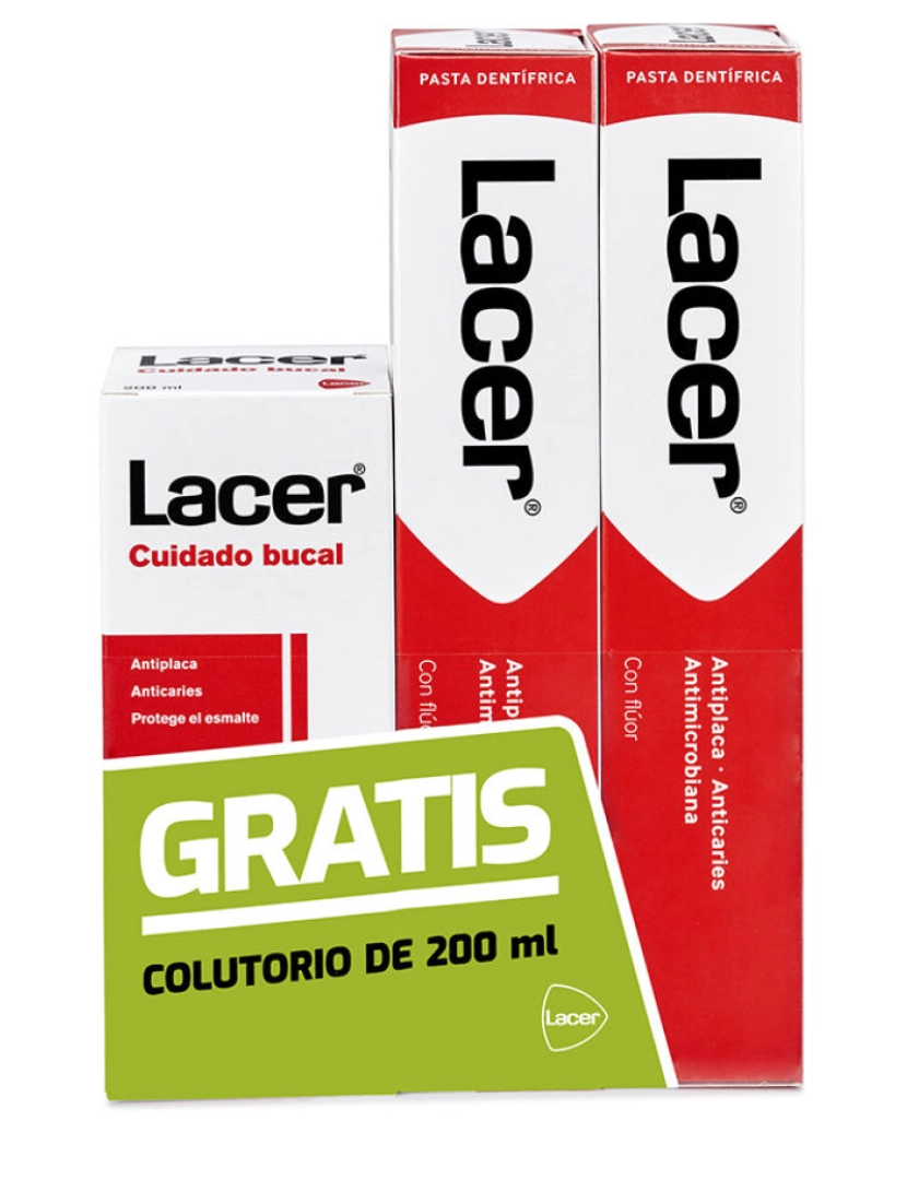 Lacer - Pasta Dentífrica Coffret Lacer 3 pz