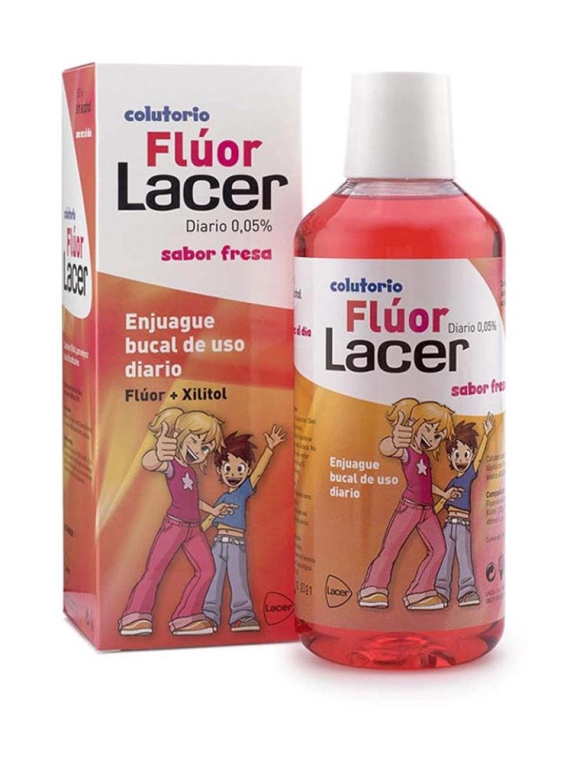 Lacer - Colutório Júnior com Flúor e Sabor Morango 500 ml