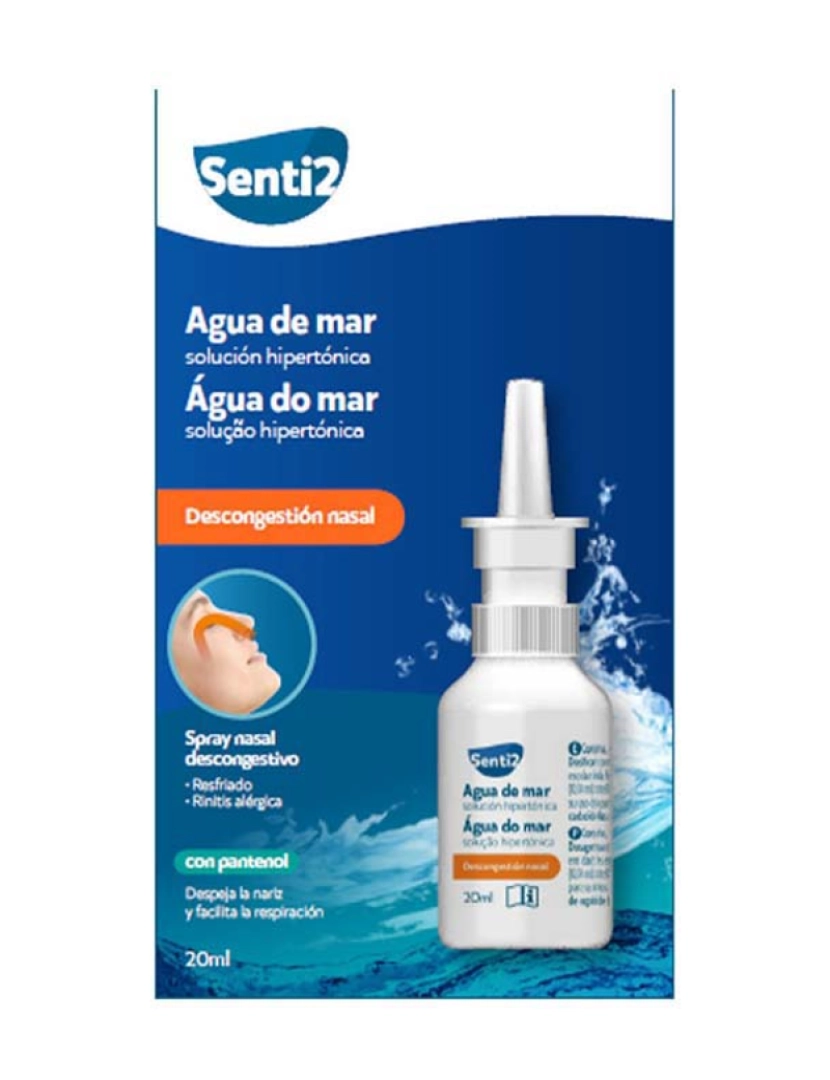 Senti2 - AGUA DE MAR spray nasal descongestivo solución hipertónica 20 ml