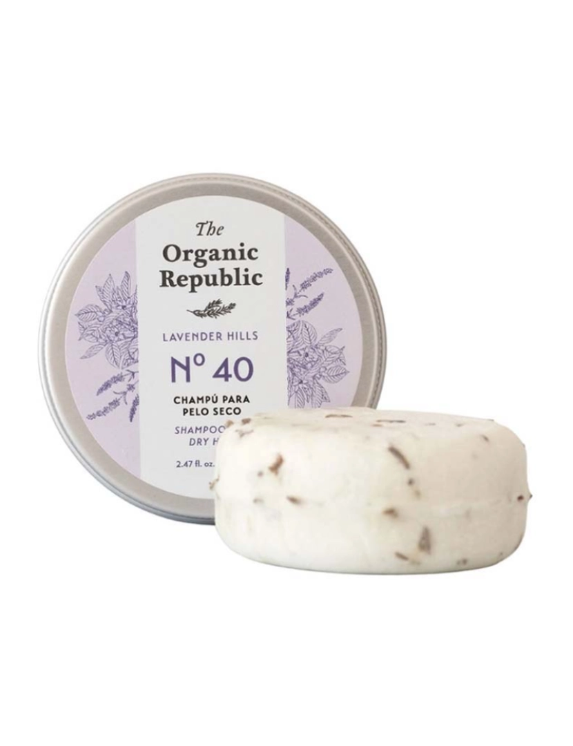 The organic republic - Champô Sólido Cabelo Seco 70 Gr