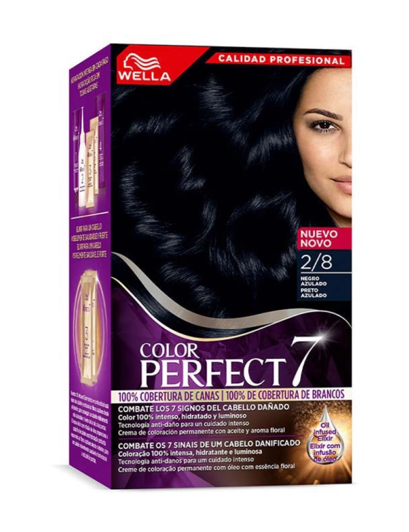 Wella - Wella Color Perfect 7 100% Cobertura Cinza #2/8-Preto Azulado