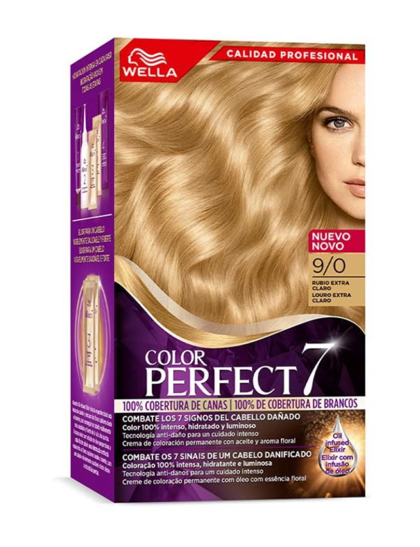 Wella - Wella Color Perfect 7 100% Cobertura Cinza #9/0-Loiro Extra Claro