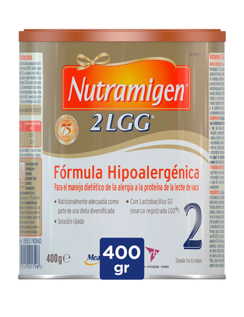 Nutramigen - 2 Lgg Fórmula Hipoalergénica Polvo 400 Gr 400 g