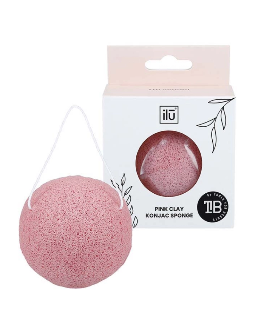 Ilu - Konjac Esponja #Pink Clay 1 U