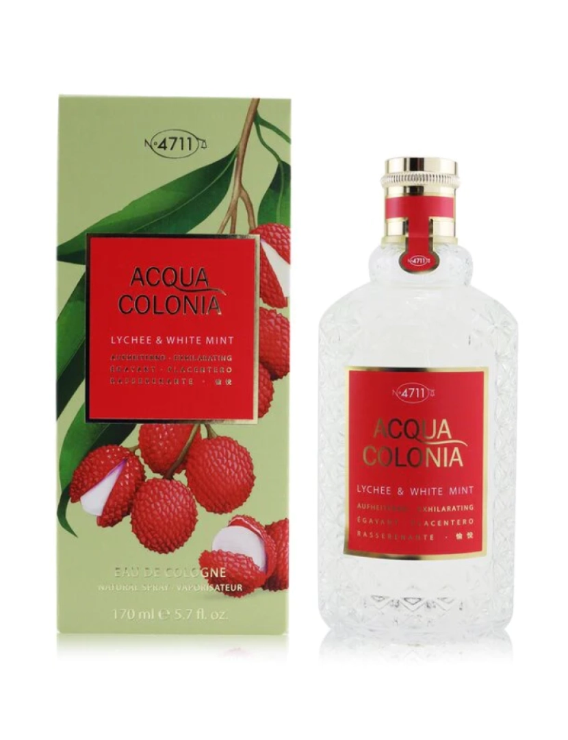 imagem de Acqua Colonia Lychee & White Mint Eau De Cologne Vaporizador 4711 170 ml3