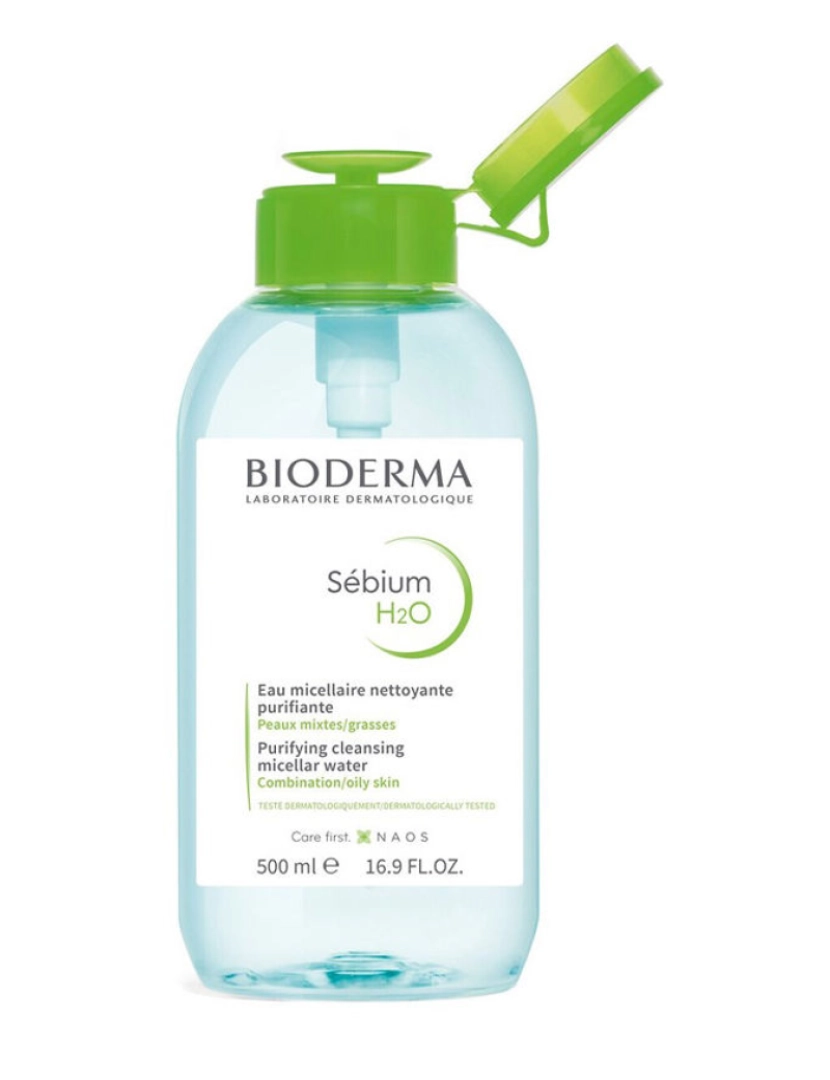 imagem de Sébium H2o Pump Solución Micelar Específica Acné Bioderma 500 ml1