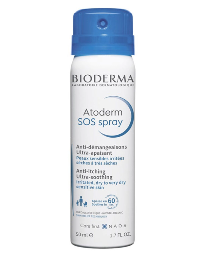 imagem de Atoderm Sos Spray Alivio Inmediato Del Picor Bioderma 50 ml1