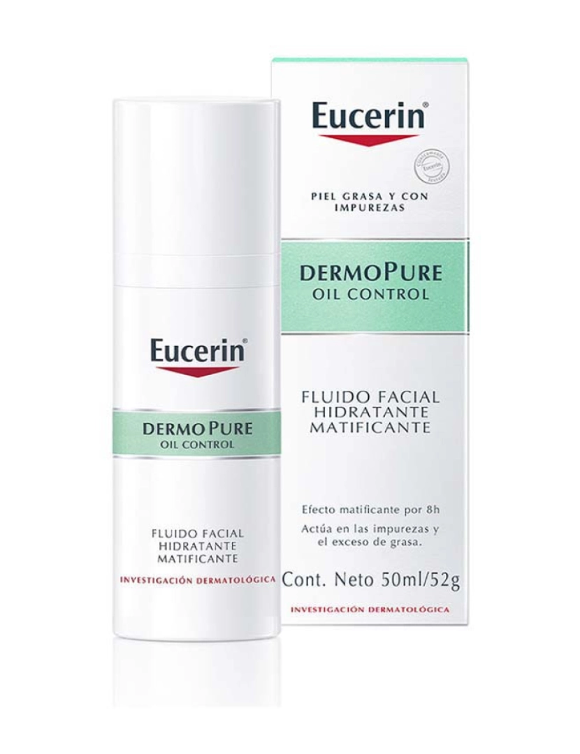 Eucerin - Oil Control Fluido Facial Hidratante Matificante Dermopure 50 Ml