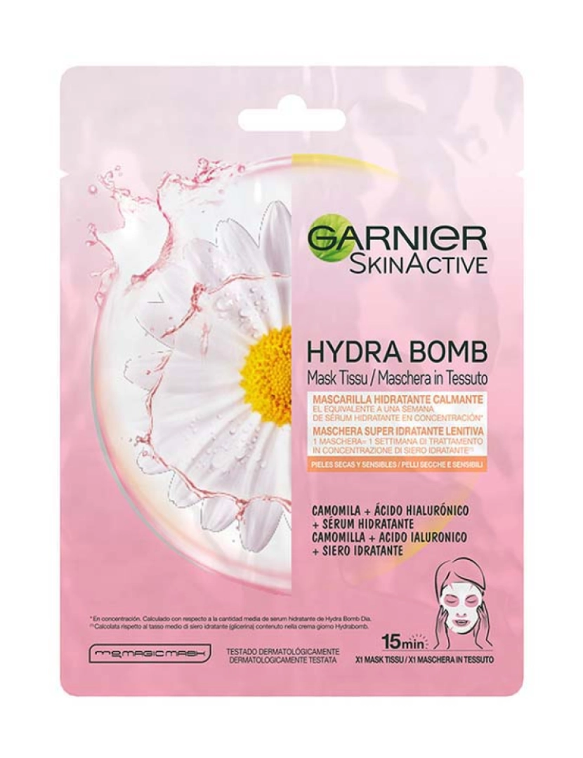 Garnier - Máscara Facial Hidratante Calmente Skinactive Hydrabomb