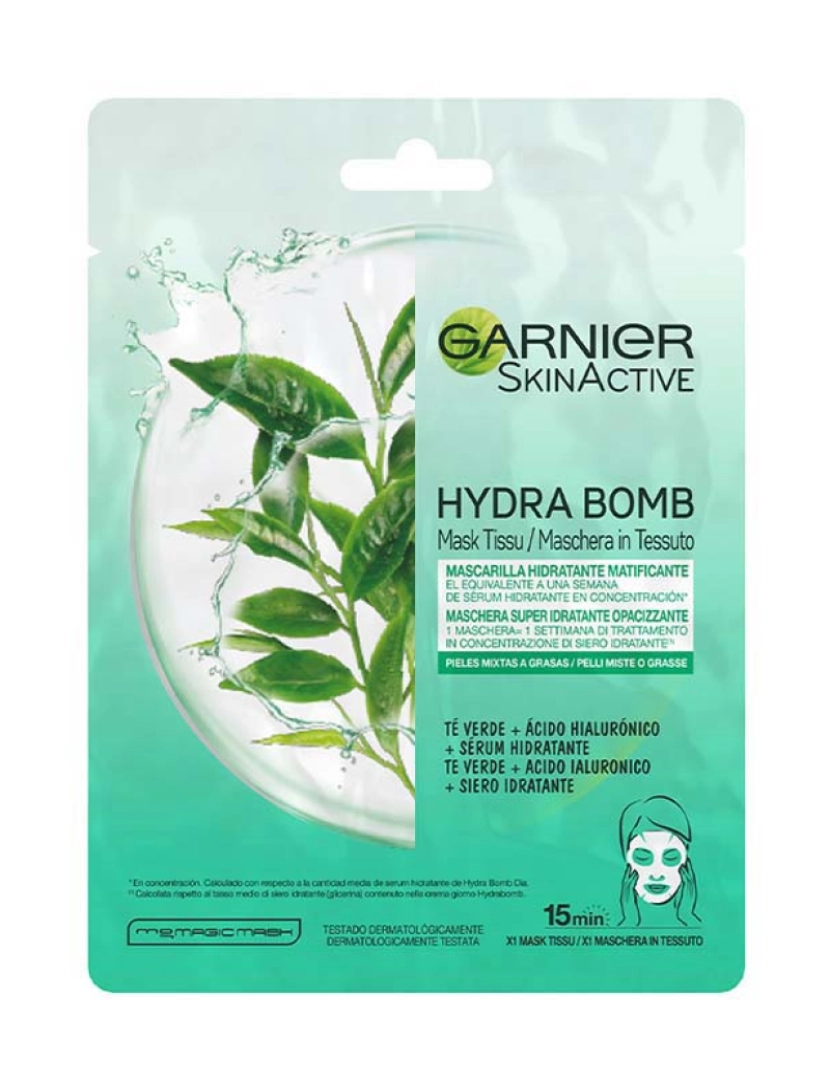 Garnier - Máscara Facial Hidratante Matificante Skinactive Hydrabomb