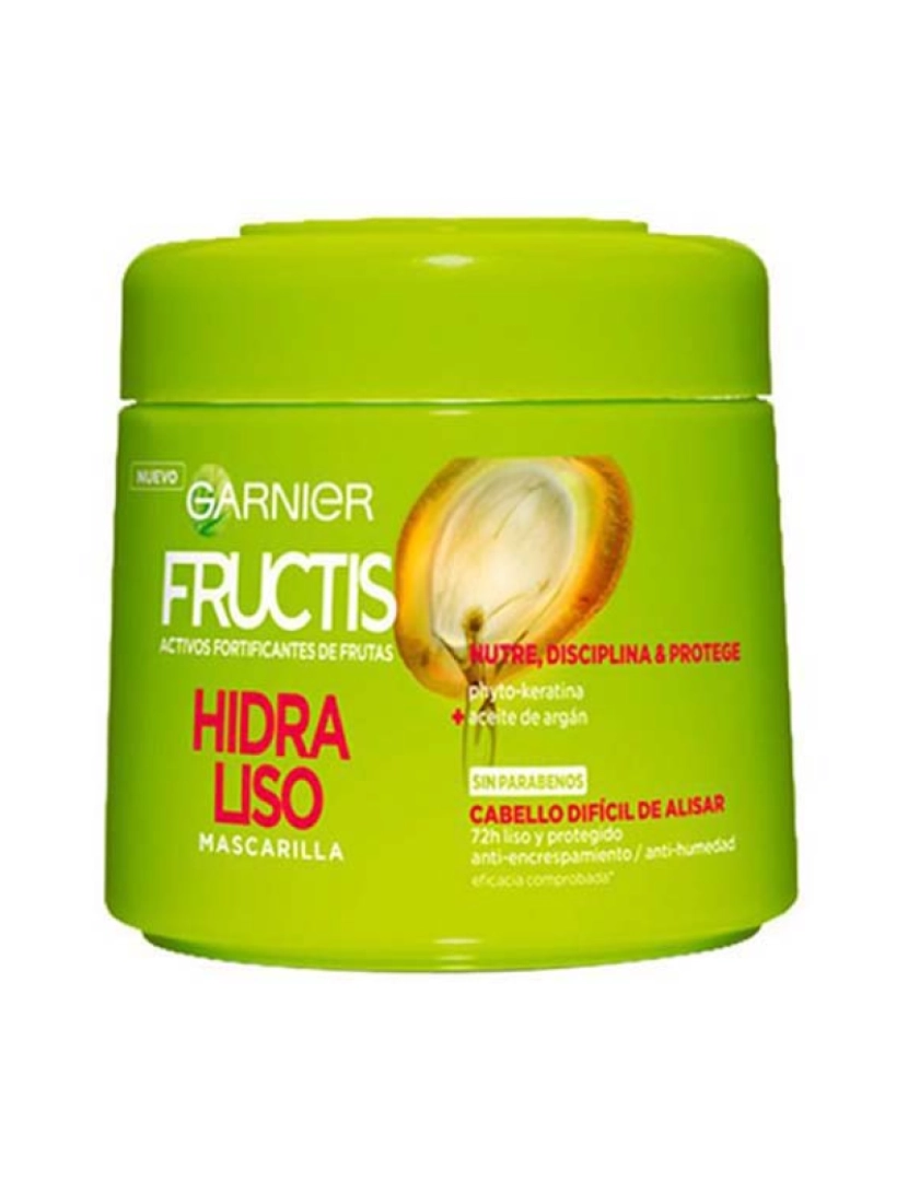 Garnier - Máscara Fructis Hidra Liso 72H 300Ml