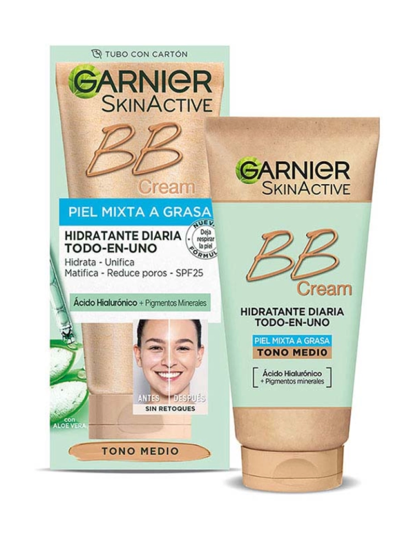 Garnier - Skinactive Bb Cream Piel Mixta A Grasa Spf25 #Medium 50 Ml