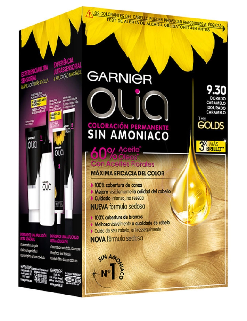 Garnier - Olia Coloración Permanente #9,30-dorado Caramelo Garnier 54 ml