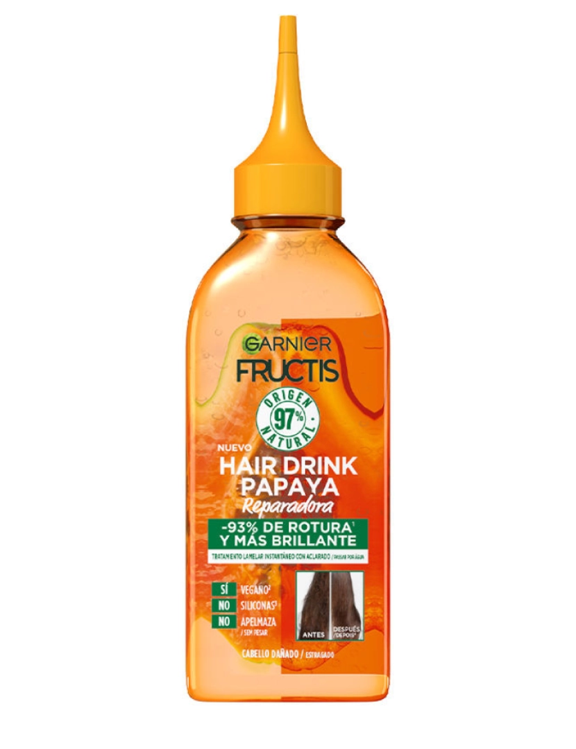 imagem de Fructis Hair Drink Papaya Tratamento Reparador Garnier 200 ml1