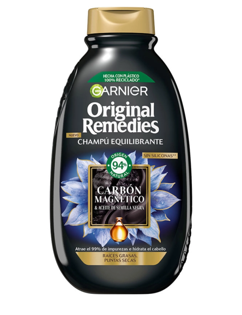 imagem de Original Remedies Shampoo De Carvão Magnético Garnier 250 ml1