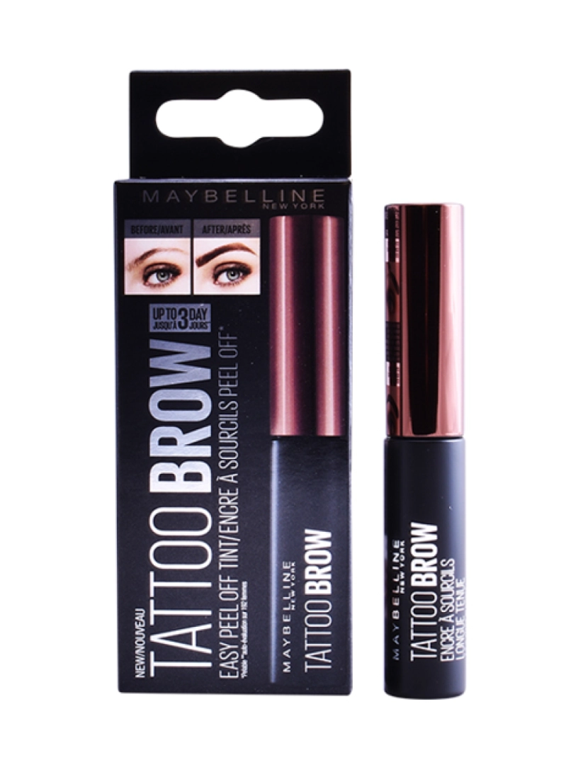 Maybelline - Gel de Sobrancelhas Easy Peel Off Tint Tattoo Brow #3-dark brown 4,8Ml