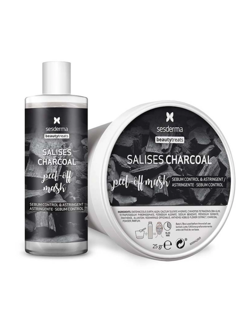 Sesderma - Máscara Peel Off Beauty Treats Salises Charcoal 25 Gr + 75 Ml