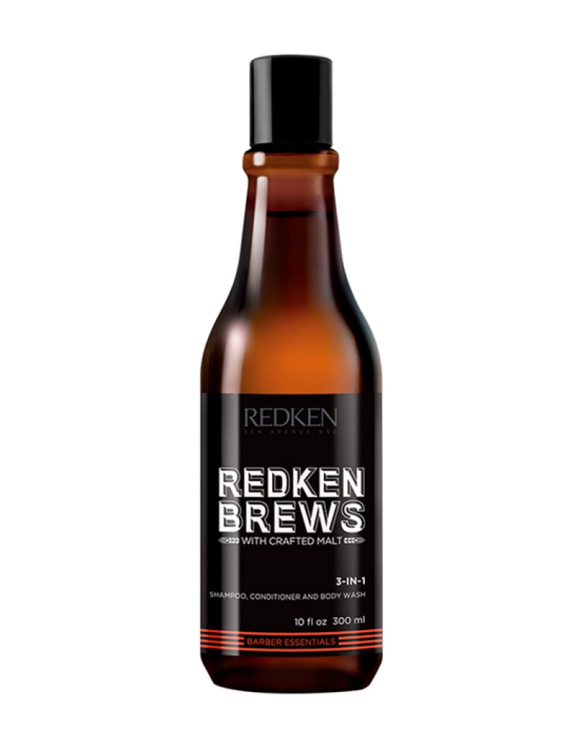 Redken - 3 em 1 Redken Brews - Champô, Condicionador e Gel de Duche 300ml