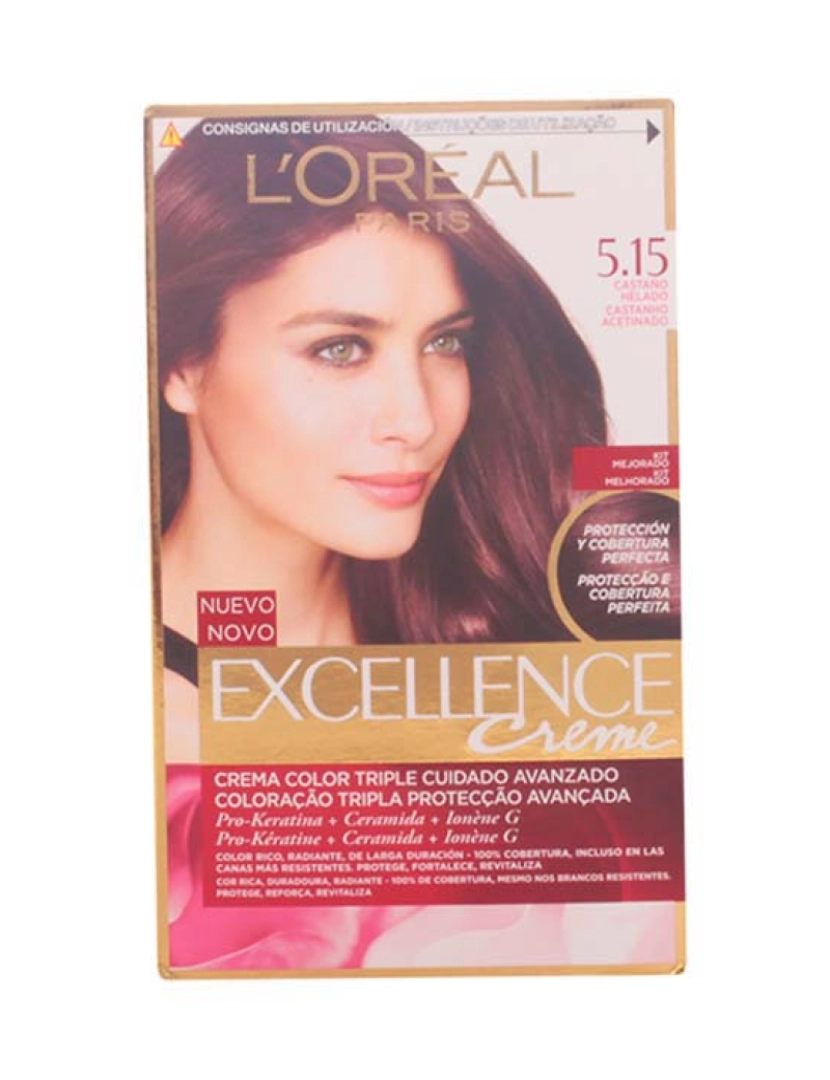 L`Oréal - Excellence Creme Tinte #5,15-Castaño Helado