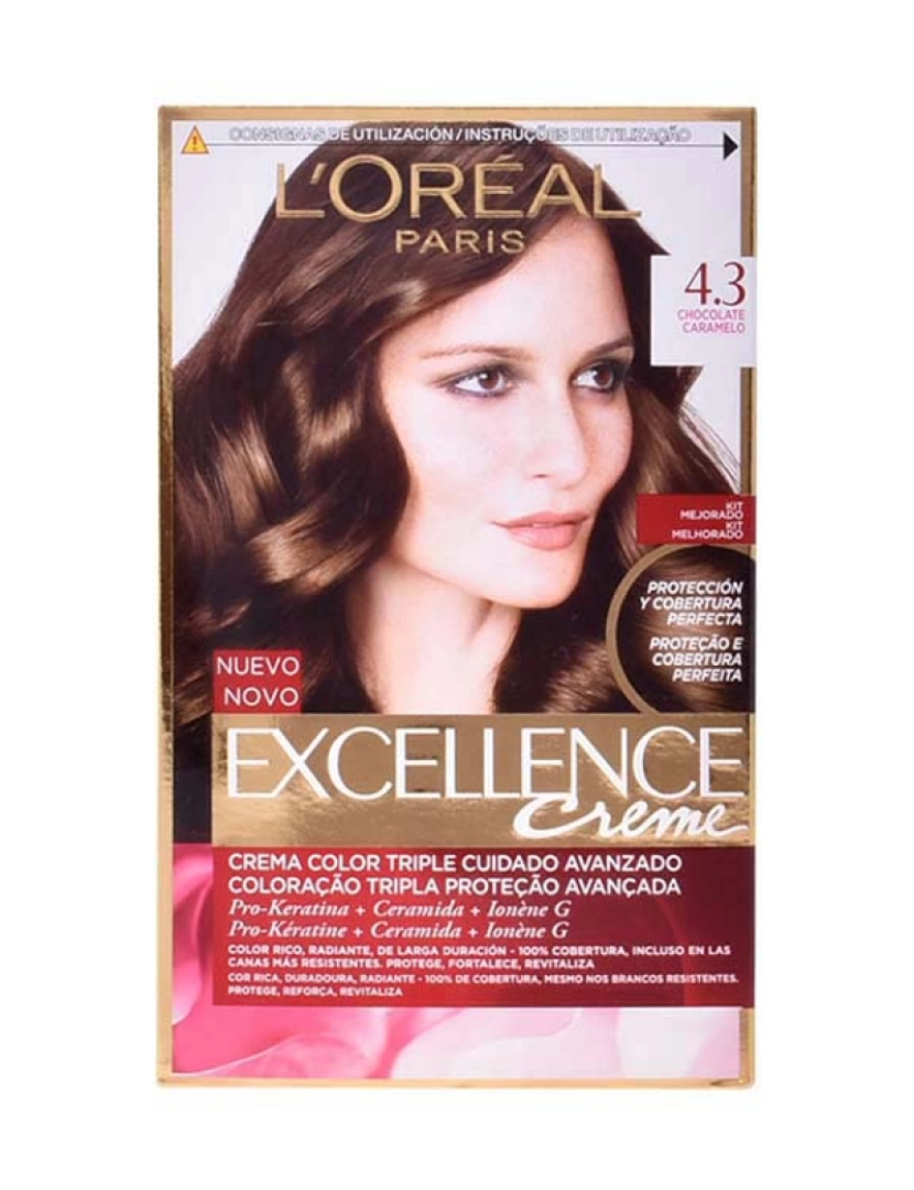 L'Oréal - Excellence Creme Tinte #4,3 Chocolate Caramelo