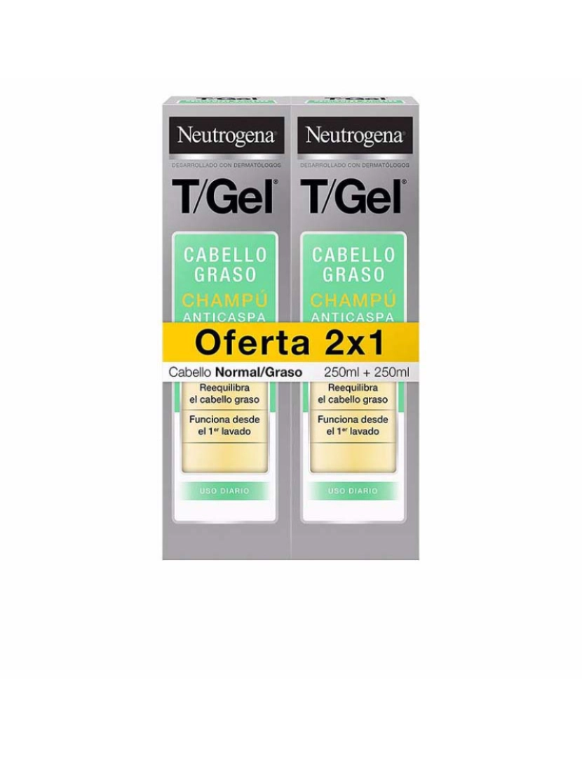 Neutrogena - Chamô T/Gel Anticaspa Normal-Oleoso Set 2 X 250 Ml