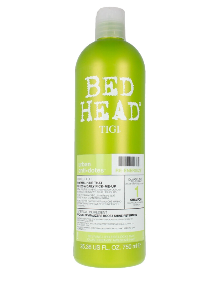 imagem de Bed Head Urban Anti-dotes Re-energize Shampoo Tigi 750 ml1