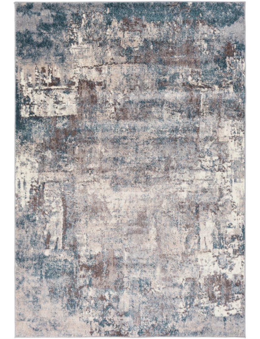 imagem de Tapete Abstracto Moderno - MARGOT - 200 x 275 cm - Azul e Cinza2