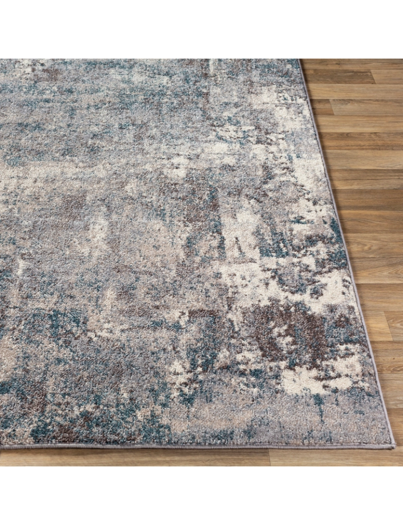 imagem de Tapete Abstracto Moderno - MARGOT - 200 x 275 cm - Azul e Cinza5