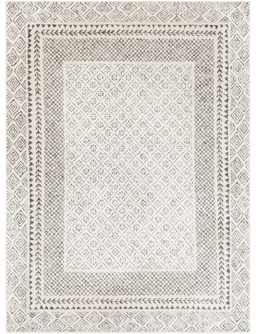 imagem de Tapete Geométrico Escandinavo - AMBER - 120 x 170 cm - Cinza e Bege2