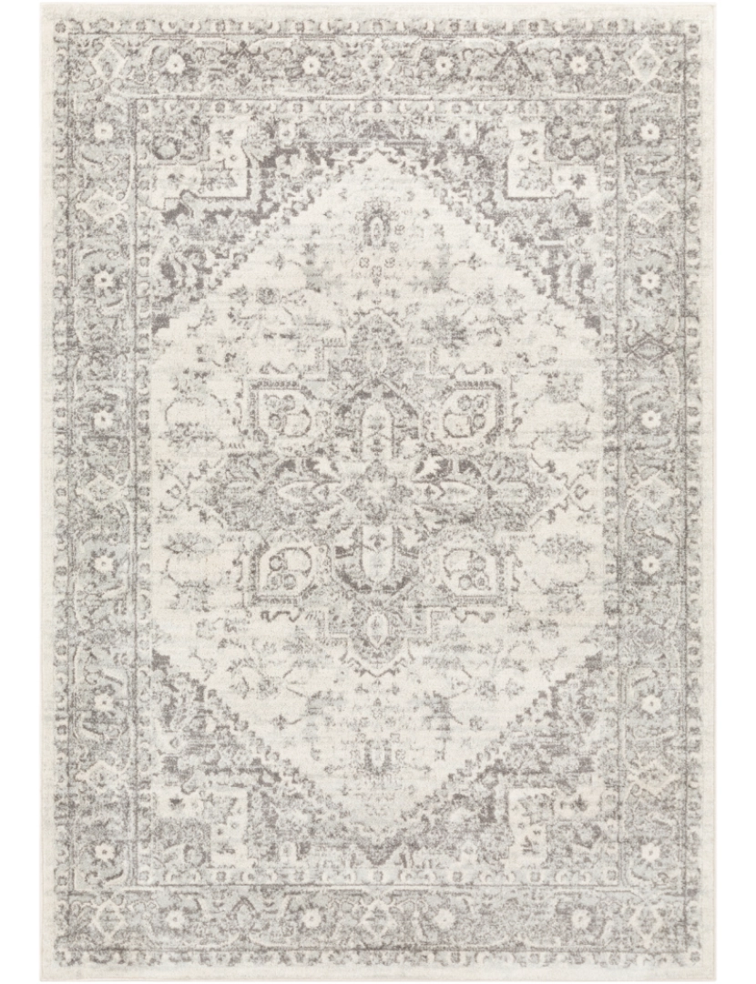 imagem de Tapete Vintage Oriental - FARAH - 160 x 220 cm - Cinza e Antracite2