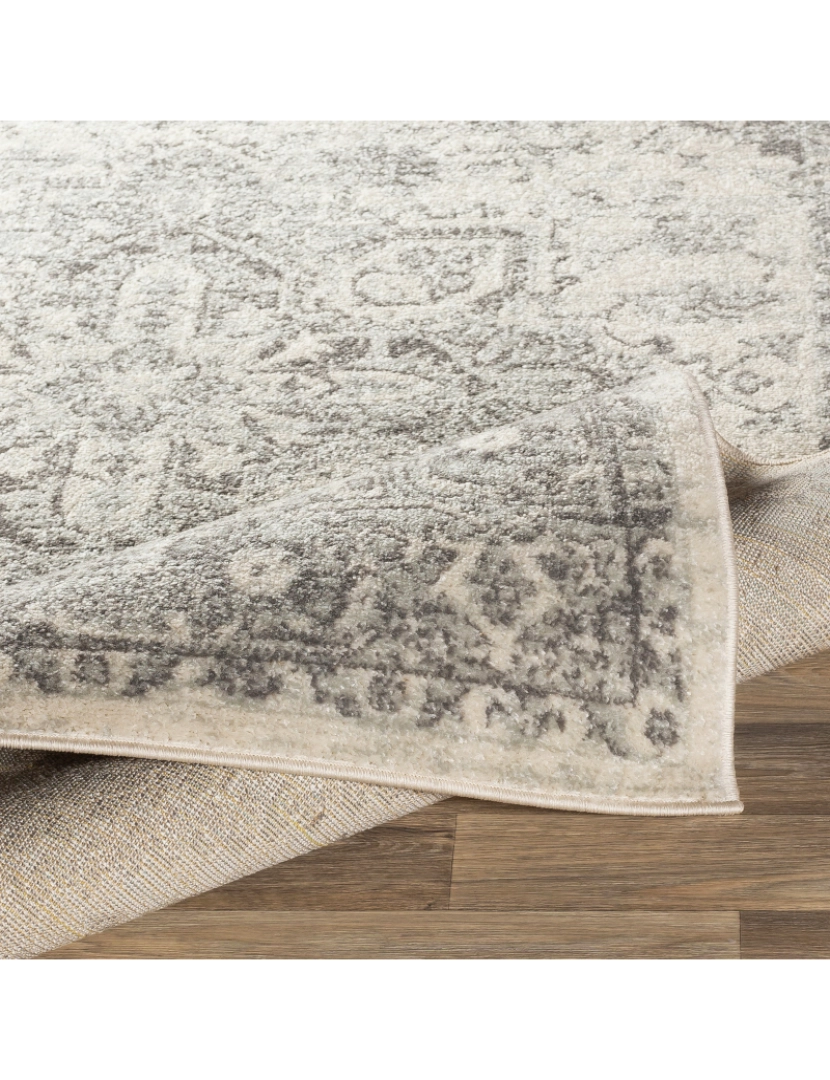 imagem de Tapete Vintage Oriental - FARAH - 160 x 220 cm - Cinza e Antracite3