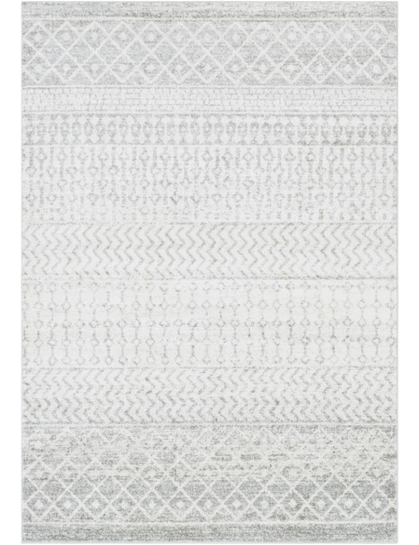 imagem de Tapete Geométrico Escandinavo - MILA - 120 x 170 cm - Cinza e Branco2