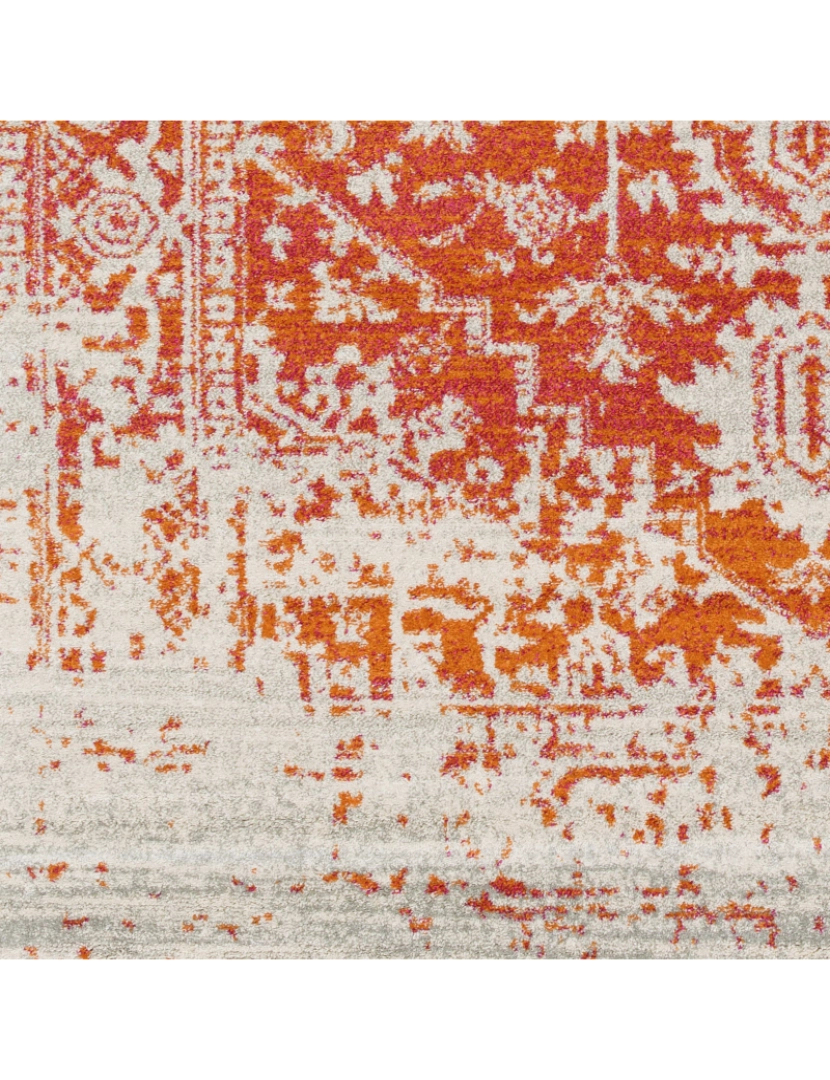 imagem de Tapete Vintage Oriental - LENA - 120 x 170 cm - Laranja e Bege6