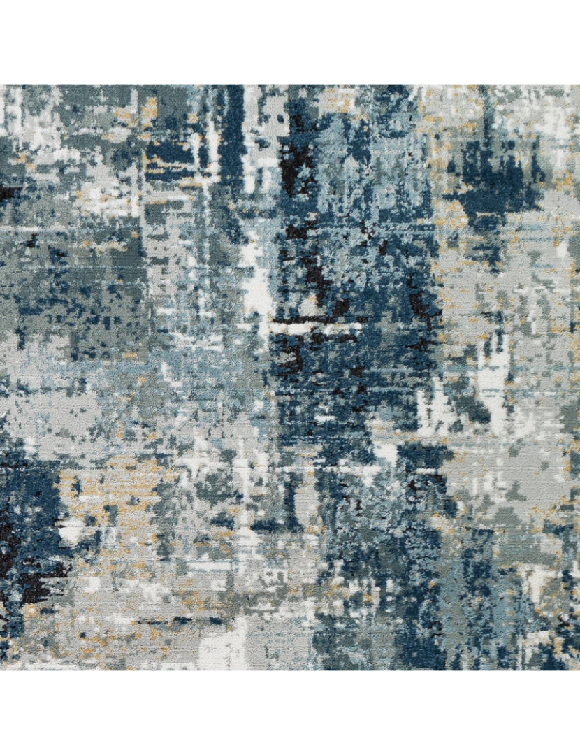 imagem de Tapete Abstracto Moderno - BERNARDETTE - 160 x 220 cm - Azul e Cinza5