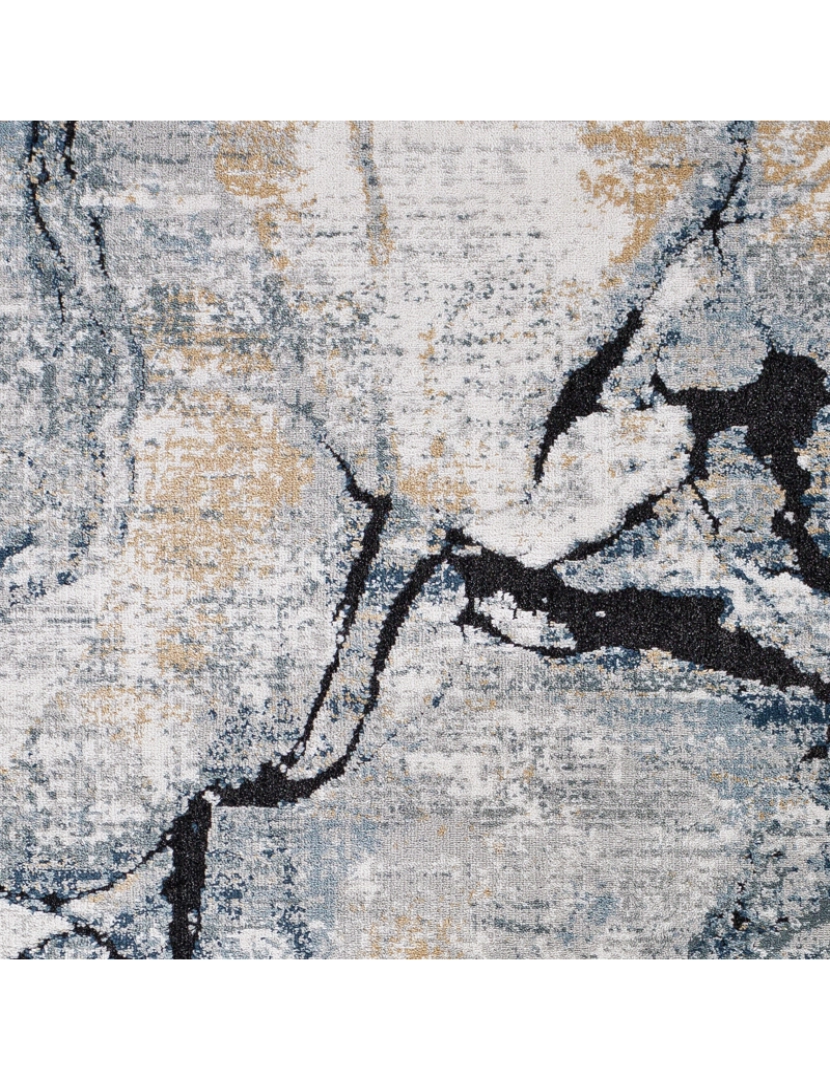 imagem de Tapete Abstracto Efeito Mármore - LYNA - 160 x 220 cm - Cinza e Preto5