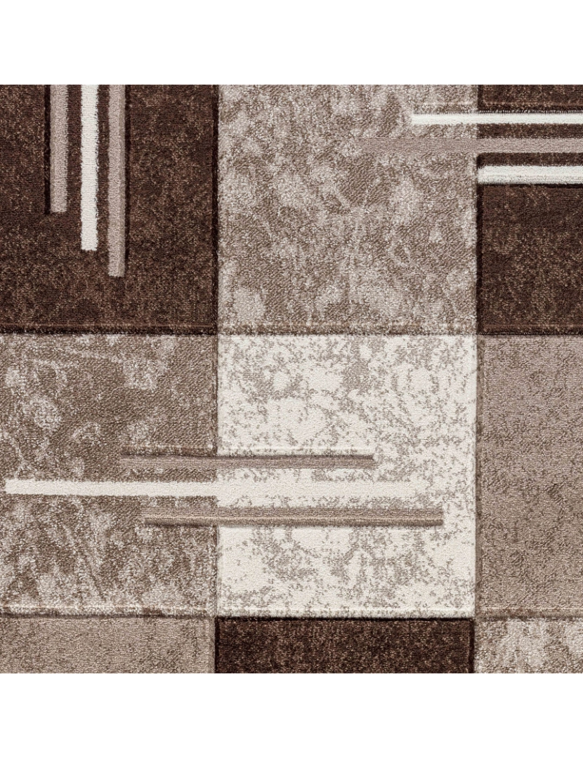 imagem de Tapete Geométrico Moderno - ZANE - 160 x 213 cm - Bege e Castanho6