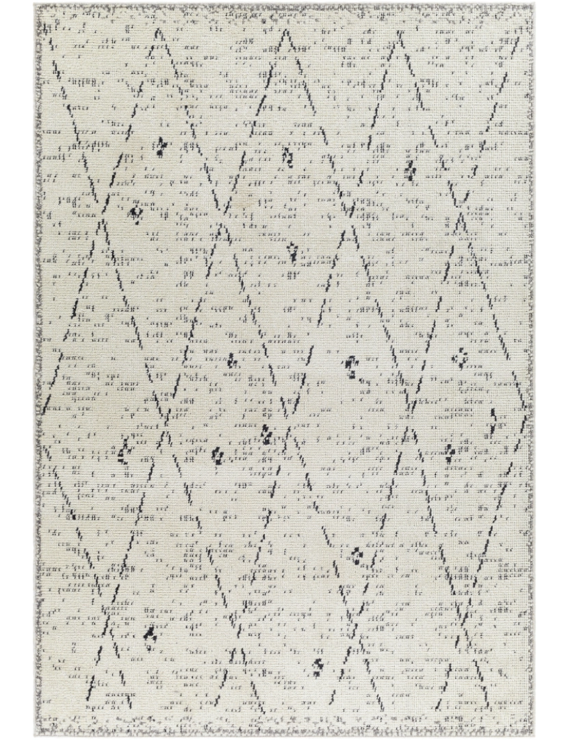 imagem de Tapete Geométrico Escandinavo - ADA - 200 x 275 cm - Marfim e Preto2