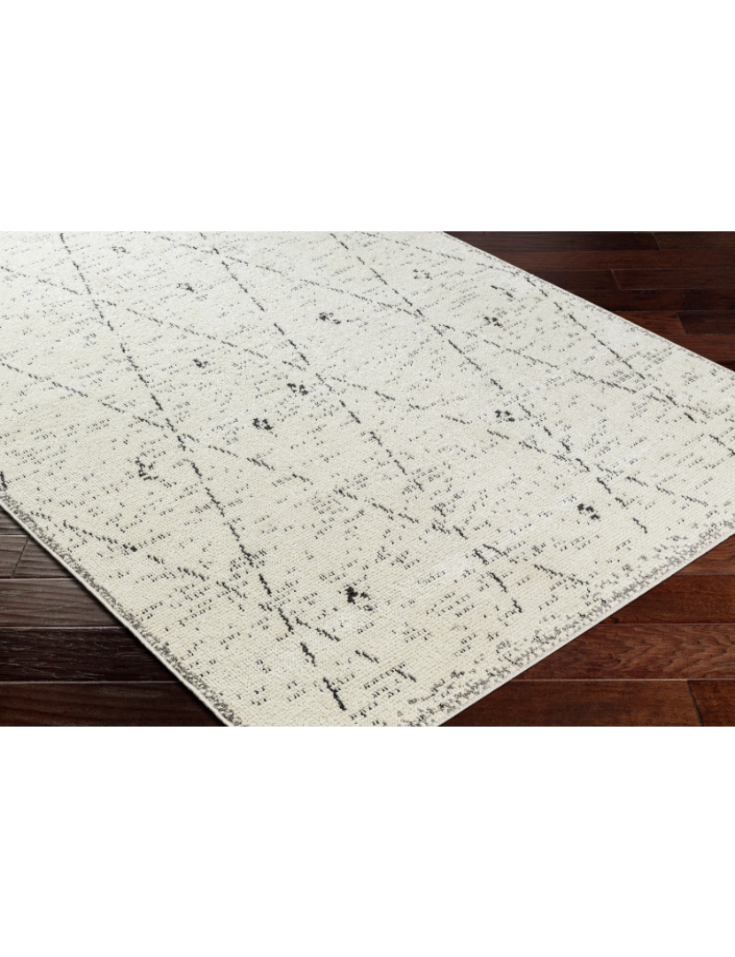 imagem de Tapete Geométrico Escandinavo - ADA - 200 x 275 cm - Marfim e Preto7